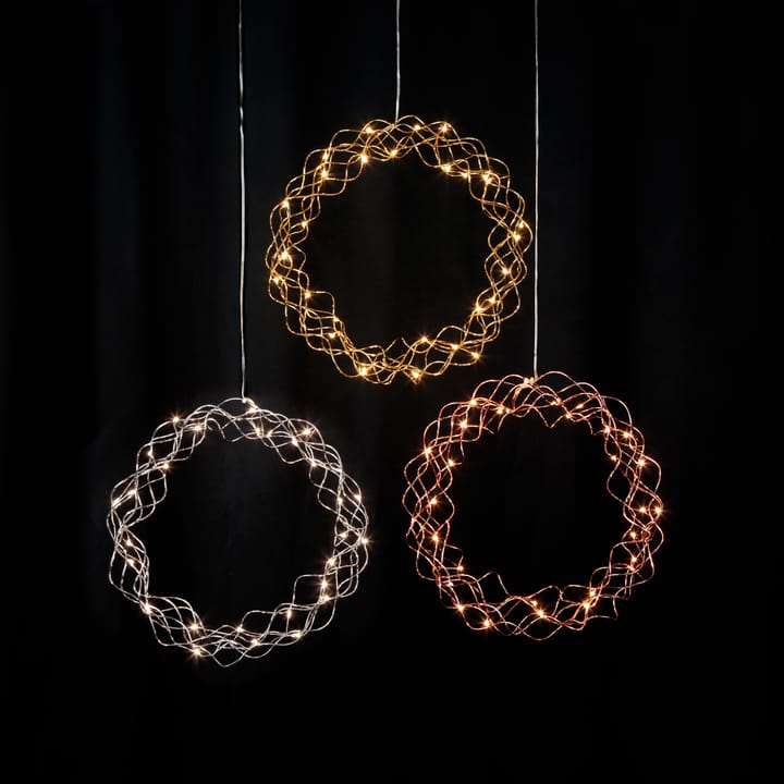 Corona con LED Curly 30 cm, latón Star Trading