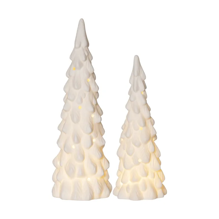 Decoración de interior de invierno - Abeto blanco, 2 piezas - Star Trading