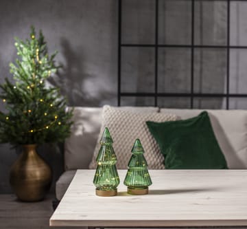 Decoración de vidrio Verde LED 20 cm - Verde - Star Trading