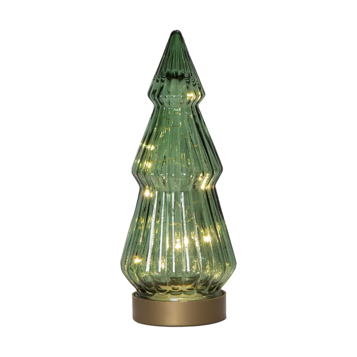 Decoración de vidrio Verde LED 24 cm - Verde - Star Trading
