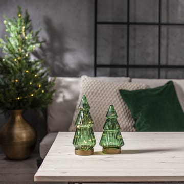 Decoración de vidrio Verde LED 24 cm - Verde - Star Trading
