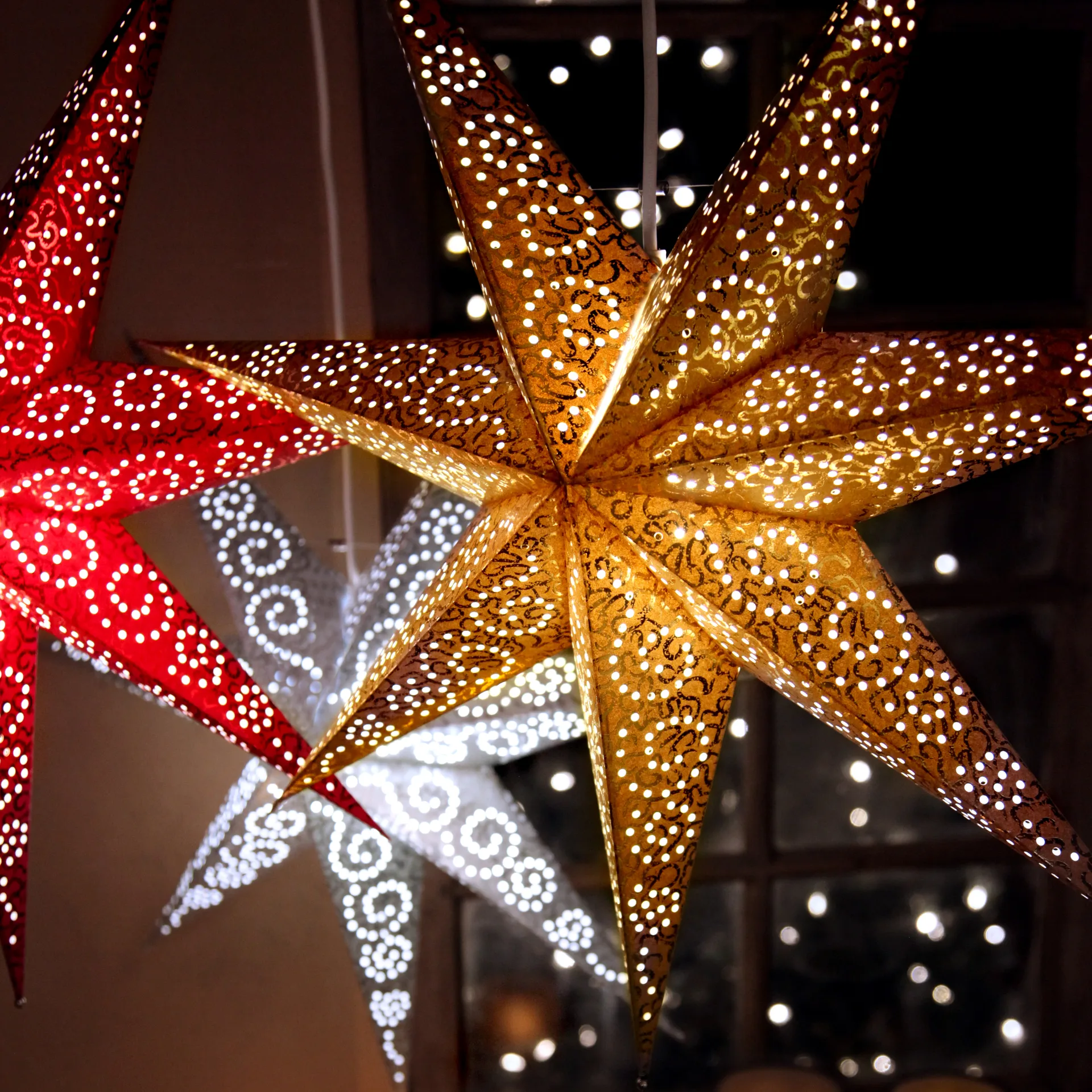Estrella Adviento Antique 60 cm, dorado Star Trading