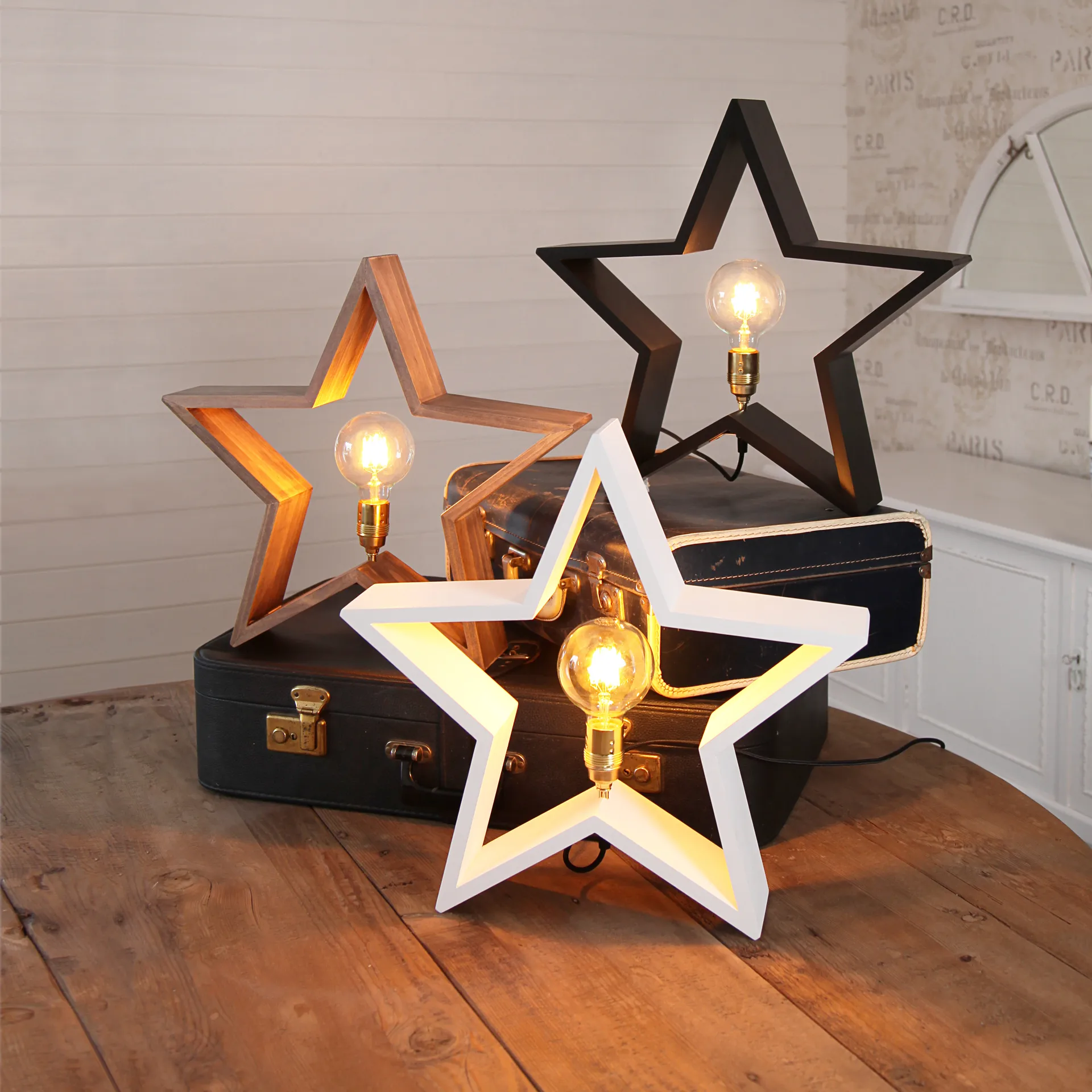 Estrella Adviento Lysekil mesa 48 cm, blanco Star Trading