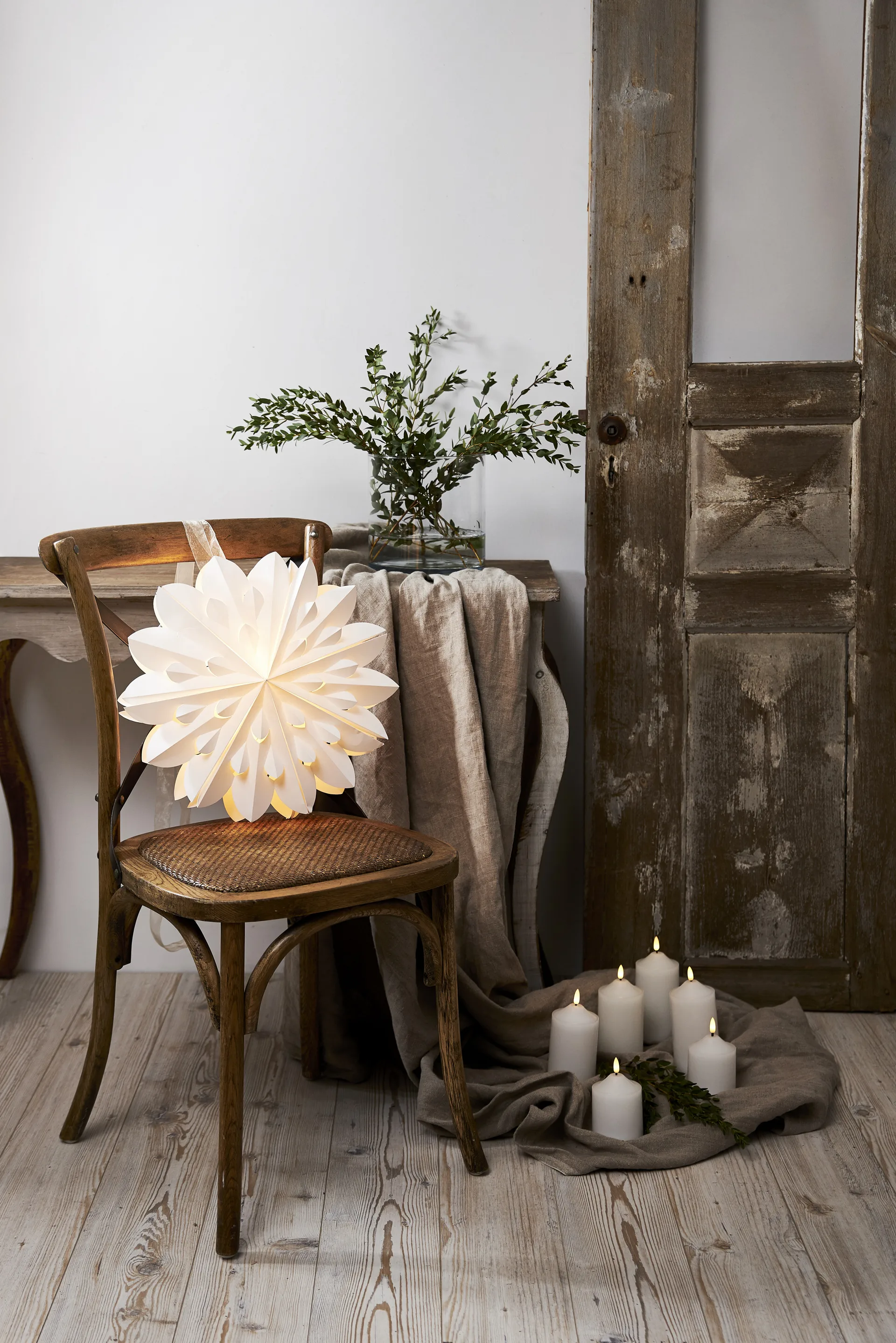 Estrella de adviento Clipp Ø40 cm, blanco Star Trading