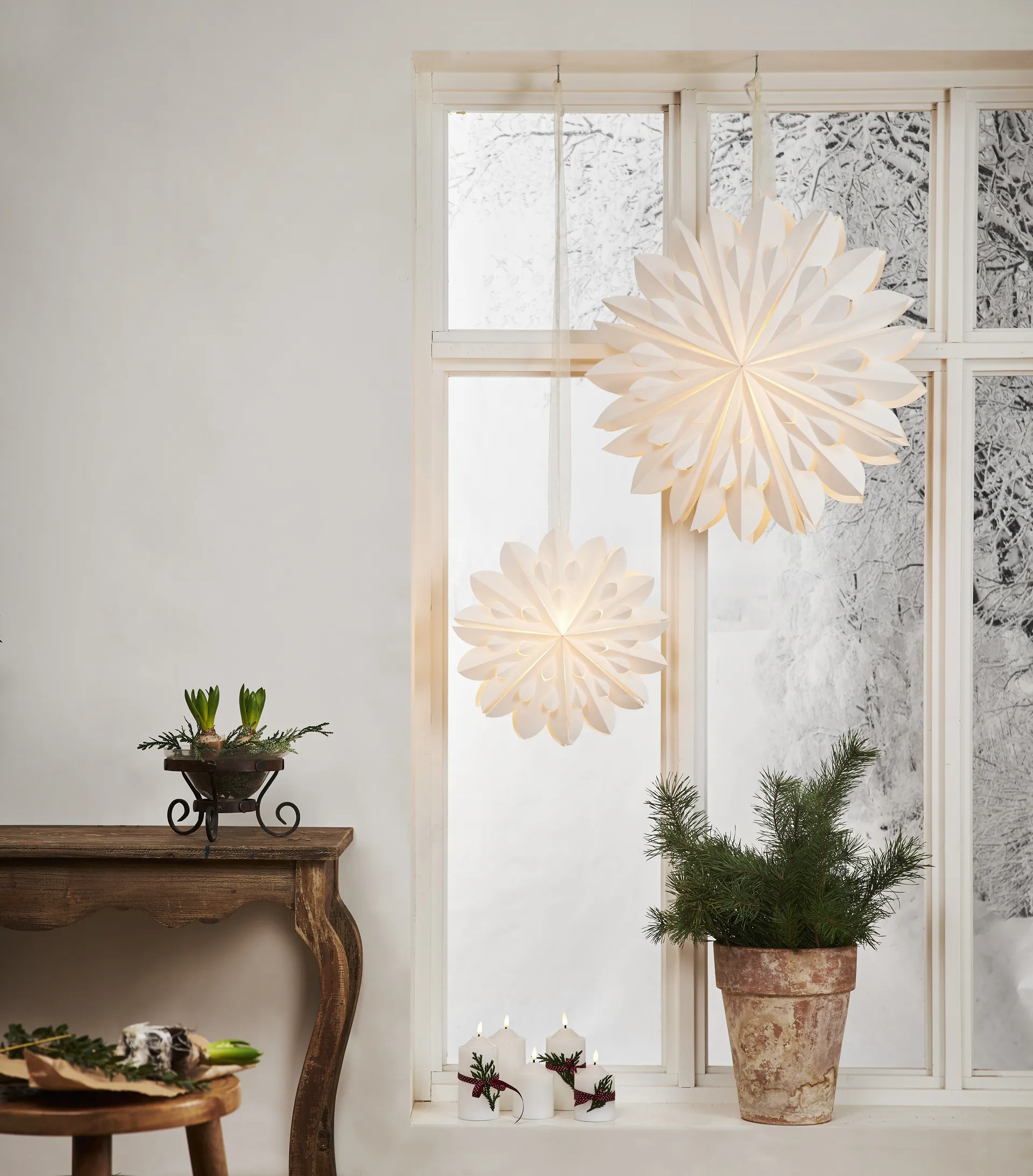 Estrella de adviento Clipp Ø40 cm, blanco Star Trading