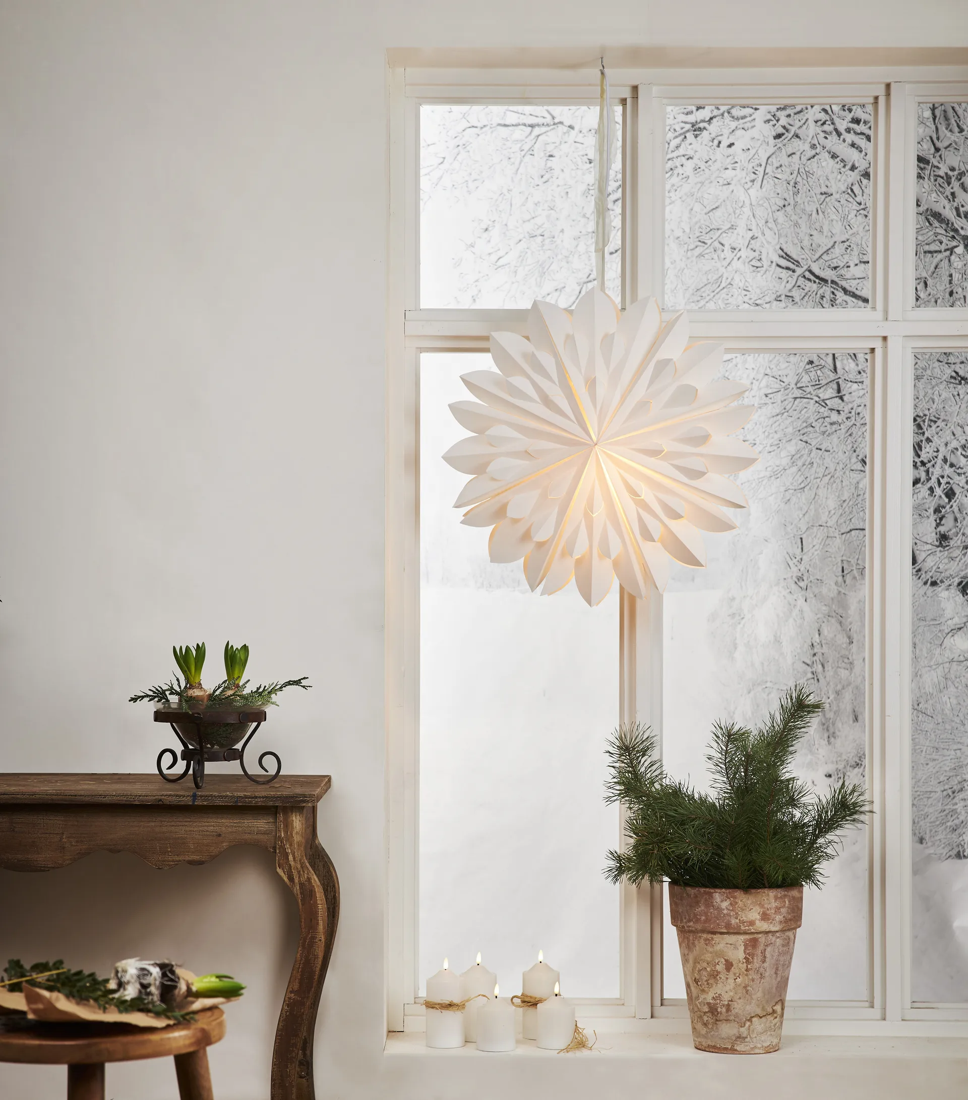 Estrella de adviento Clipp Ø60 cm, blanco Star Trading