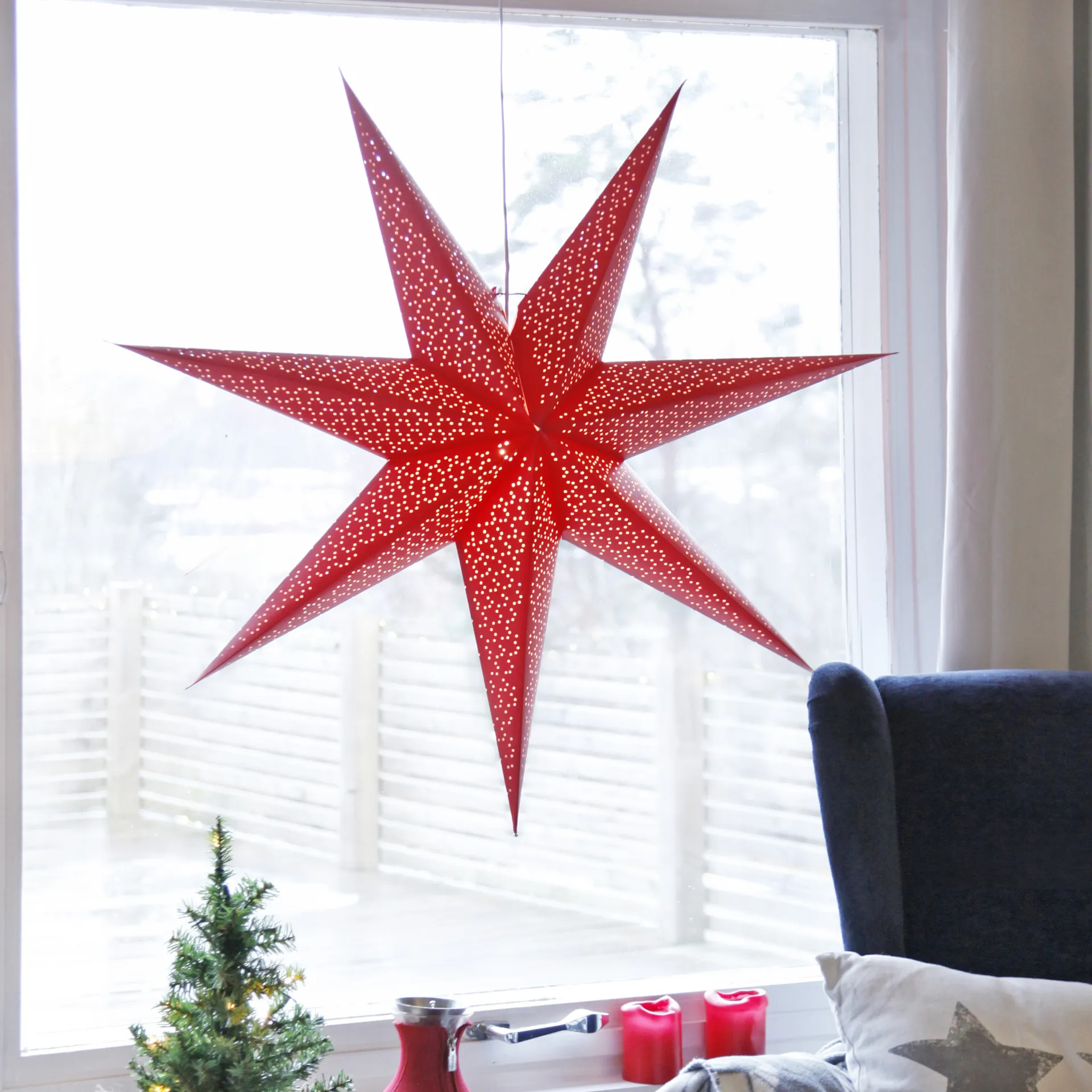 Estrella de Adviento Dot 100 cm, rojo Star Trading