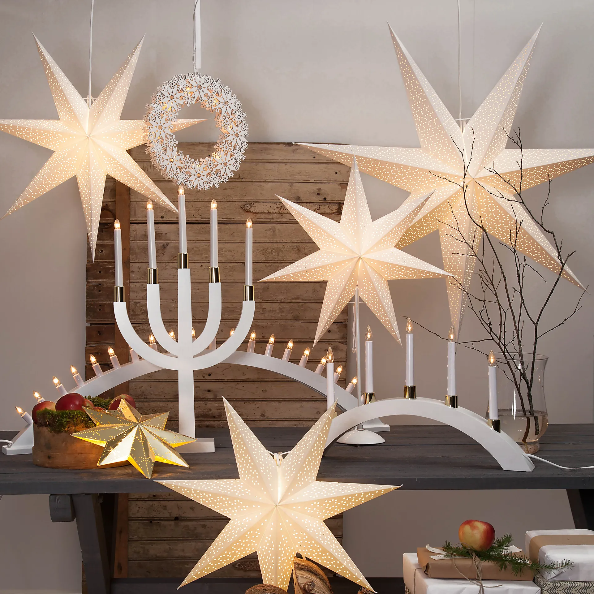 Estrella de Adviento Dot 54 cm, blanco Star Trading