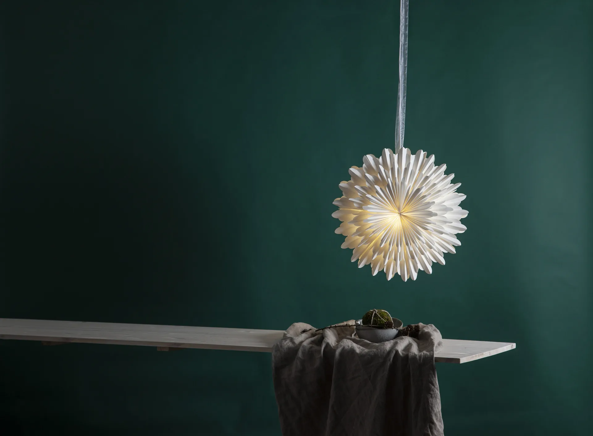 Estrella de adviento Snow Ø50 cm, blanco Star Trading