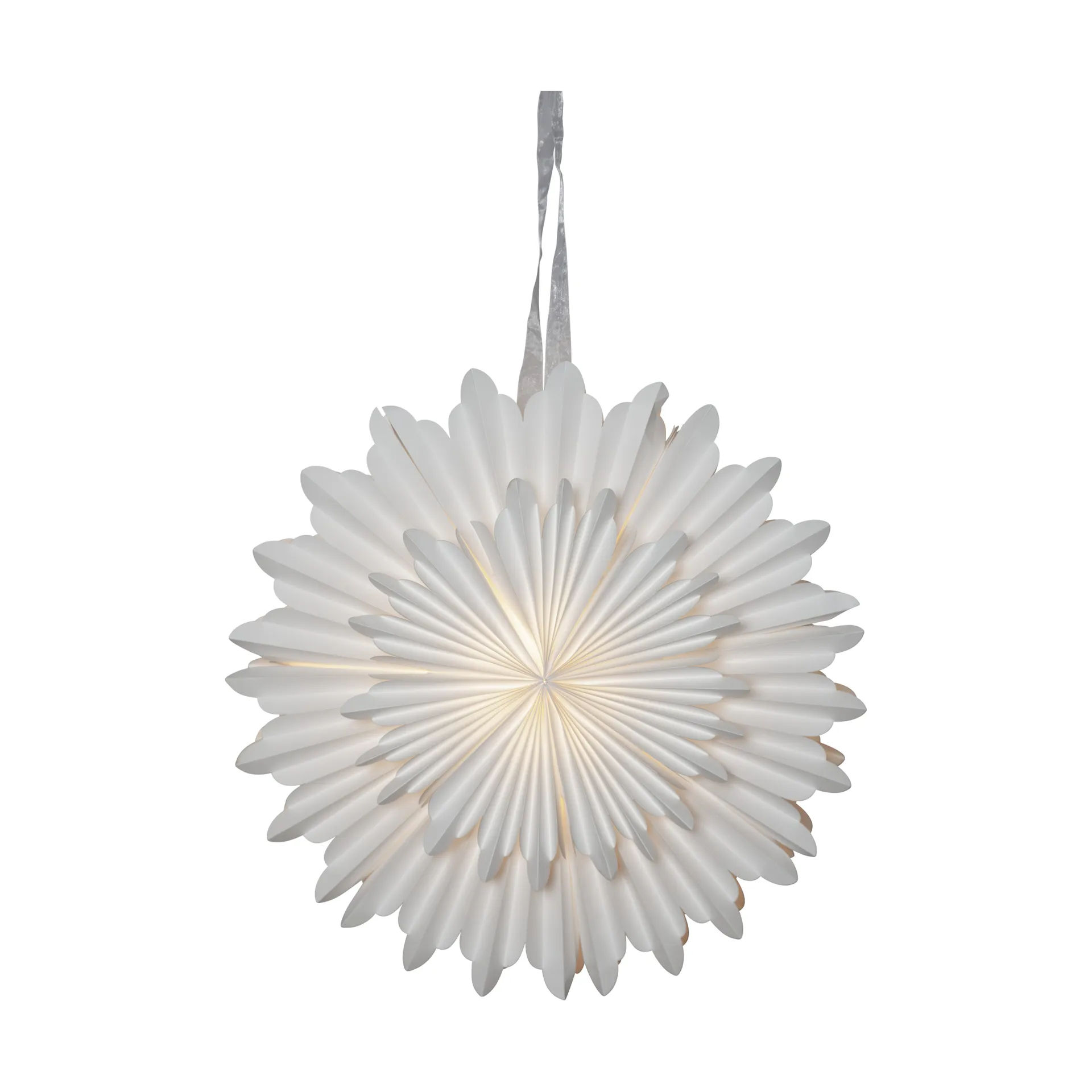 Estrella de papel Crystal Ø55 cm, Blanco Star Trading