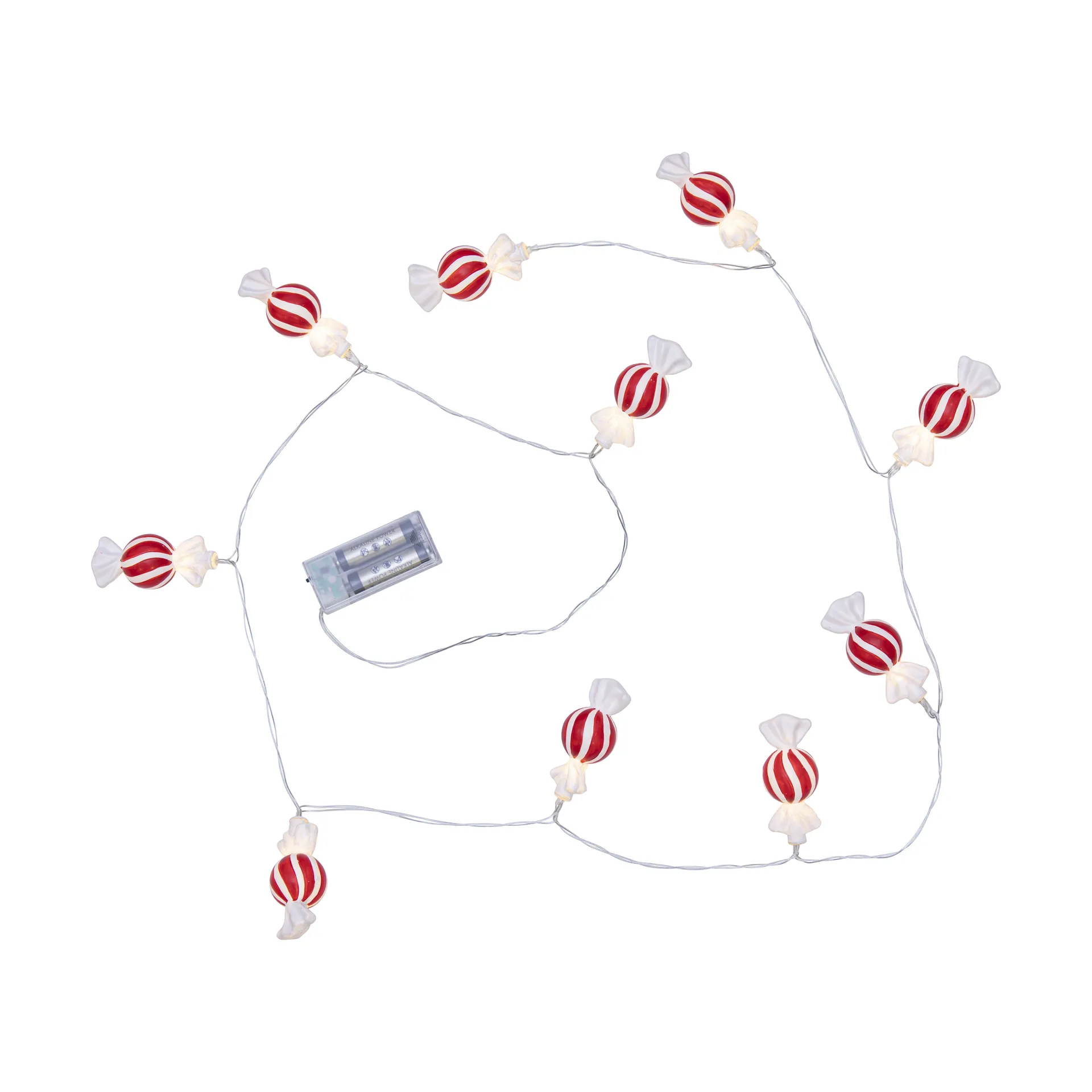 Guirnalda de luces Bonbon 135 cm, Rojo-blanco Star Trading