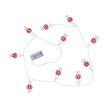 Guirnalda de luces Bonbon 135 cm - Rojo-blanco - Star Trading