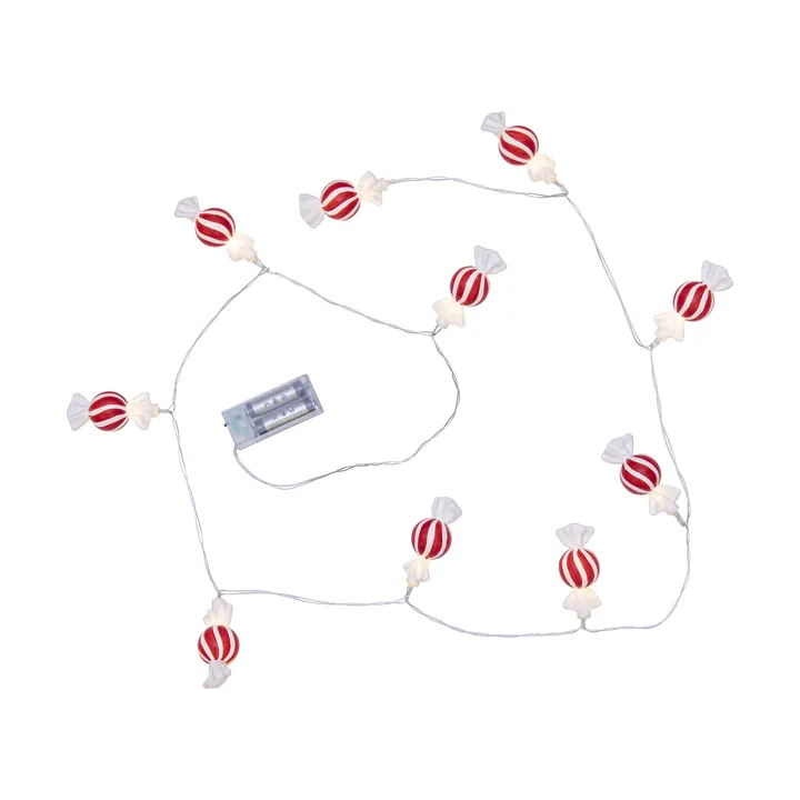 Guirnalda de luces Bonbon 135 cm - Rojo-blanco - Star Trading