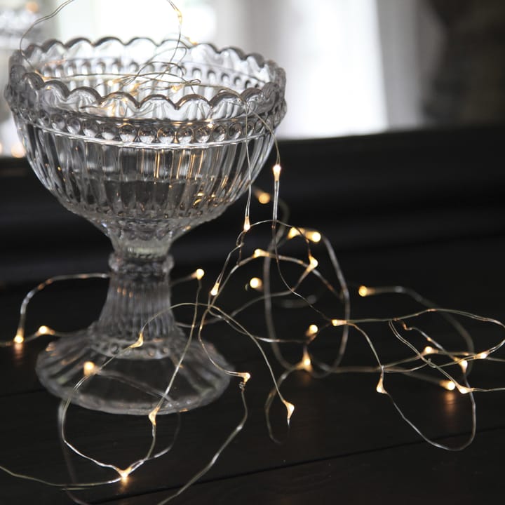 Guirnalda de luces LED Dew Drop batería, 4 m, alambre plata Star Trading
