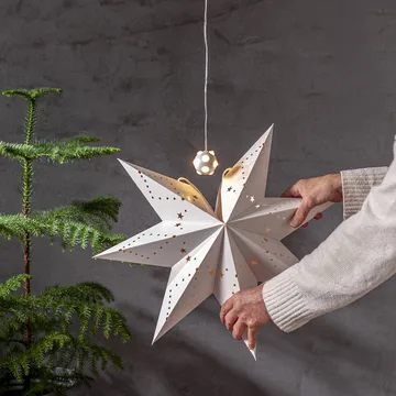 Guirnalda de luces Lighty , fuente de luz para estrella de Adviento - Bola blanca - Star Trading