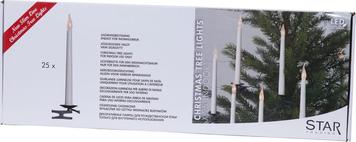 Luces para árbol de navidad SlimLine 25 lámparas, blanco Star Trading