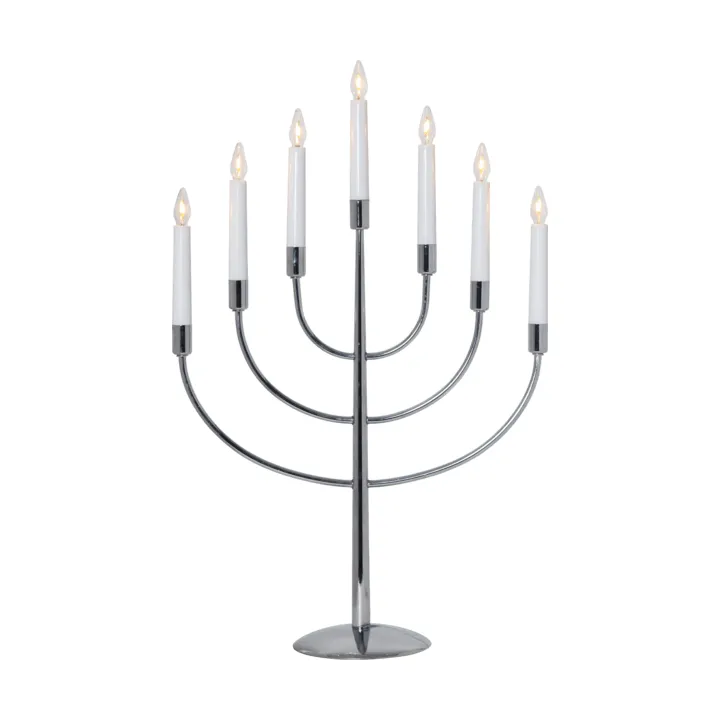 Portavelas Titus 38 cm - Metal cromado - Star Trading