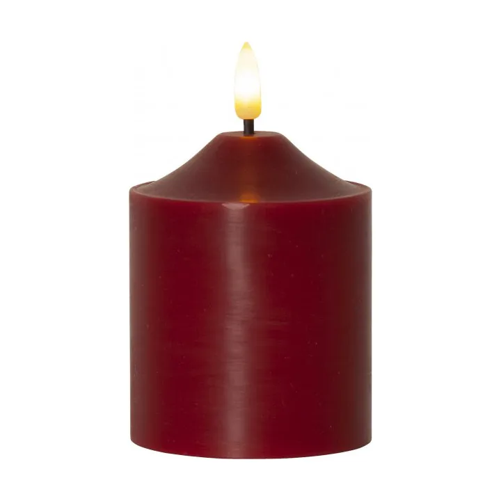 Vela cilindrica LED Flamme 12 cm - Rojo - Star Trading