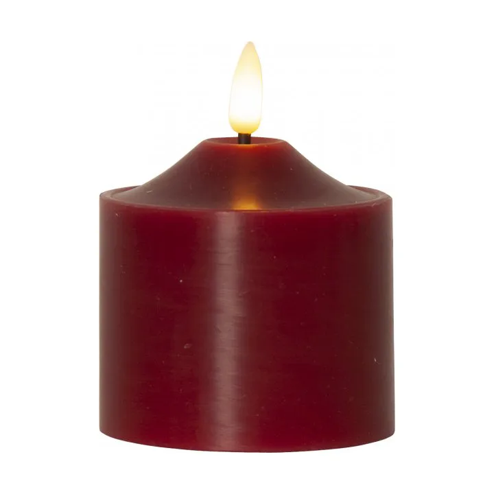 Vela cilindrica LED Flamme 9,5 cm, Rojo Star Trading