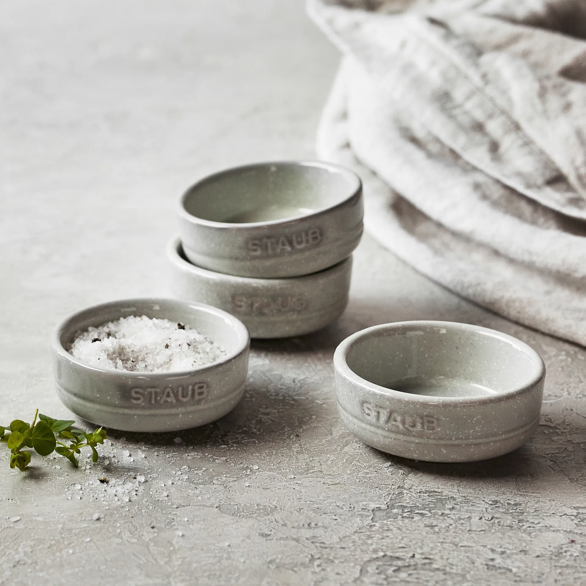 4 Boles mini Staub New White Truffle, Ø5 cm STAUB