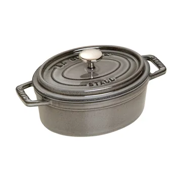 Cacerola de hierro fundido Staub La Cocotte oval 0,6 L - Gris grafito - STAUB
