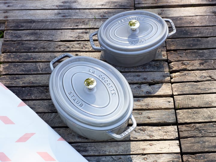 Cacerola de hierro fundido Staub La Cocotte oval 0,6 L, Gris grafito STAUB