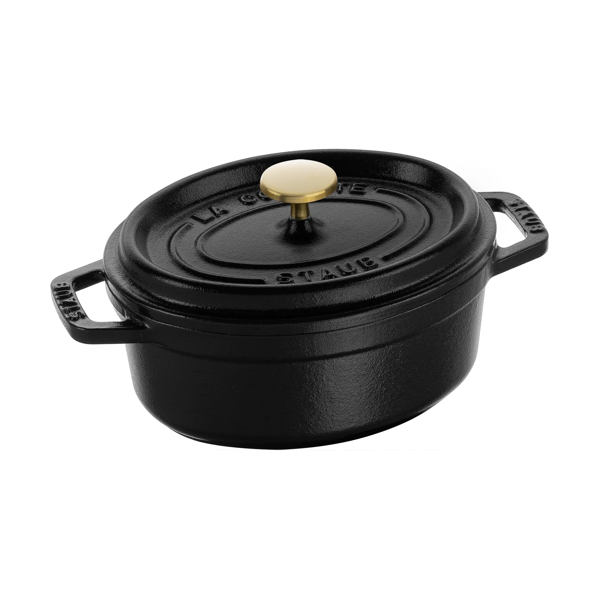 Cacerola de hierro fundido Staub La Cocotte oval 0,6 L, Negro STAUB