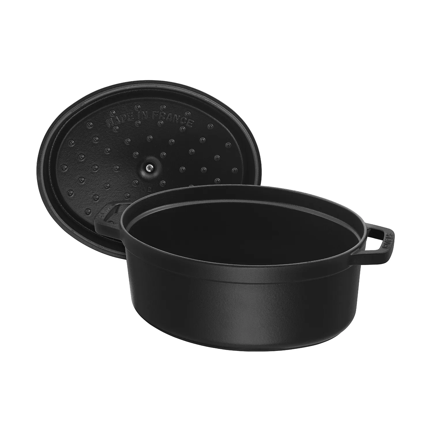 Cacerola de hierro fundido Staub La Cocotte oval 0,6 L, Negro STAUB