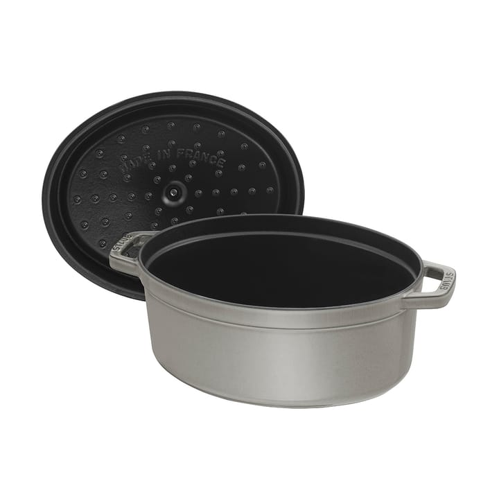 Cacerola de hierro fundido Staub La Cocotte oval 1 L, Gris grafito STAUB