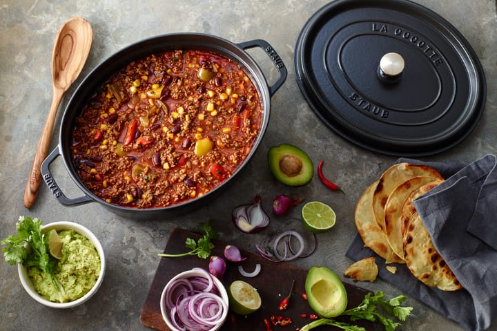 Cacerola de hierro fundido Staub La Cocotte oval 1 L, Negro STAUB