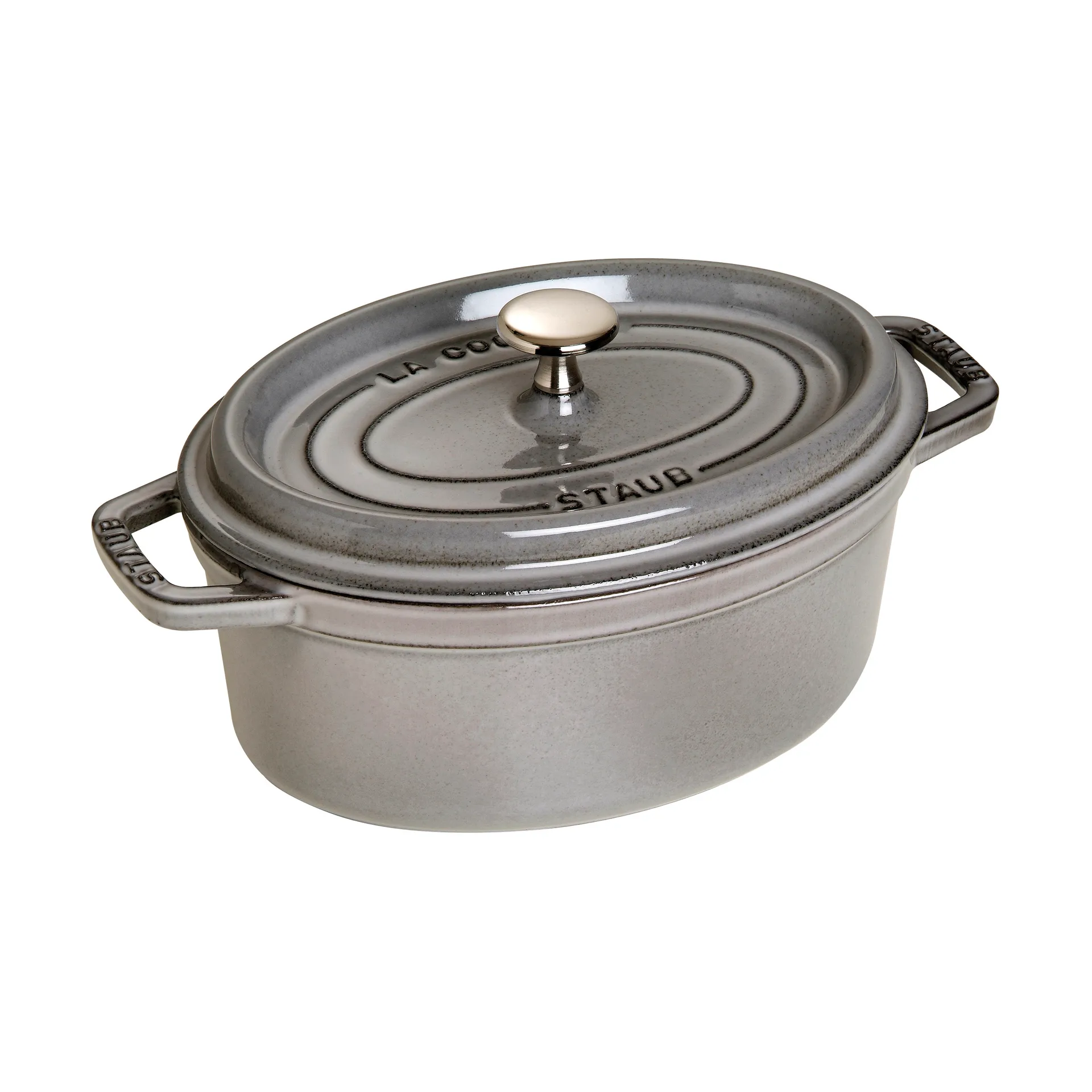 Cacerola de hierro fundido Staub La Cocotte oval 2,35 L, Gris grafito STAUB