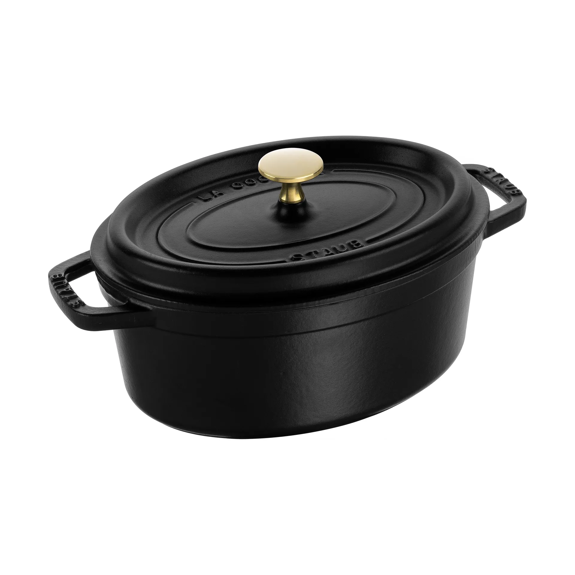 Cacerola de hierro fundido Staub La Cocotte oval 2,35 L, Negro STAUB