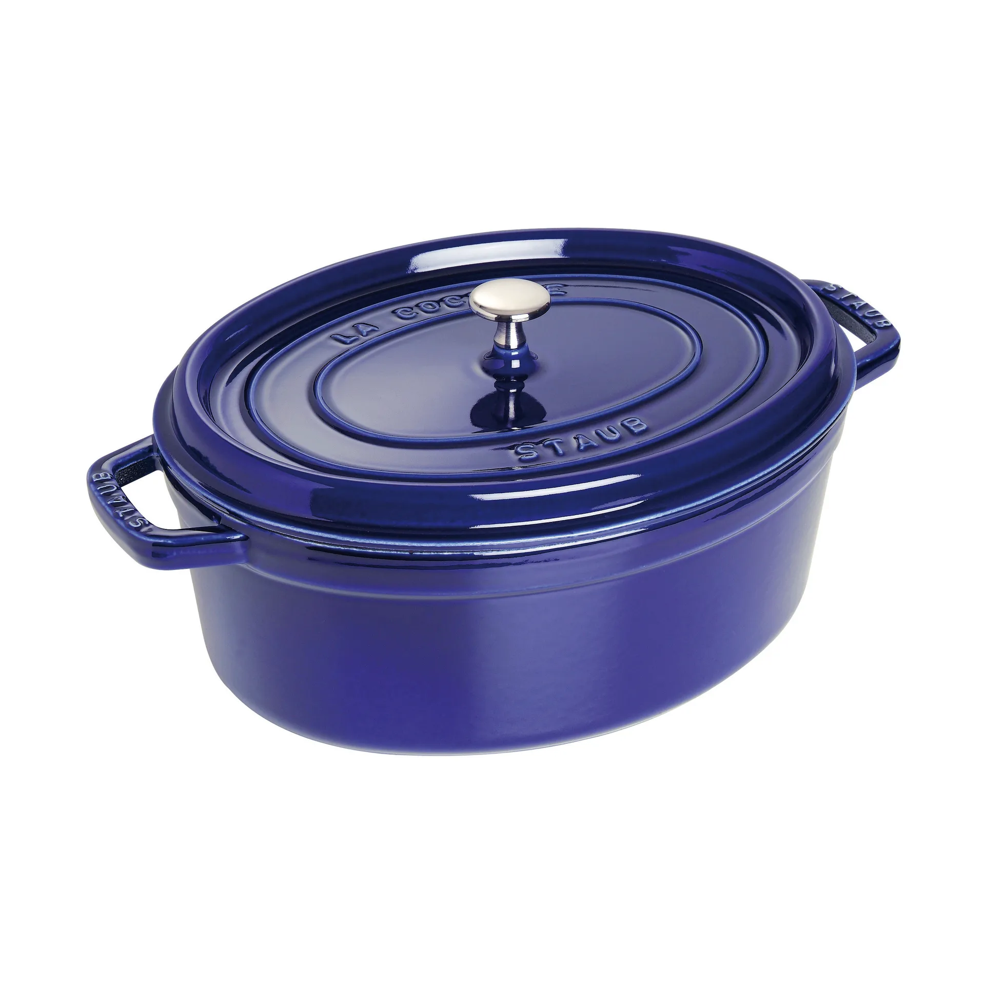 Cacerola de hierro fundido Staub La Cocotte oval 6,7 L, Azul oscuro STAUB