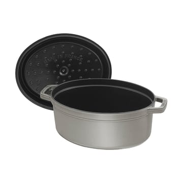 Cacerola de hierro fundido Staub La Cocotte oval 6,7 L - Gris grafito - STAUB