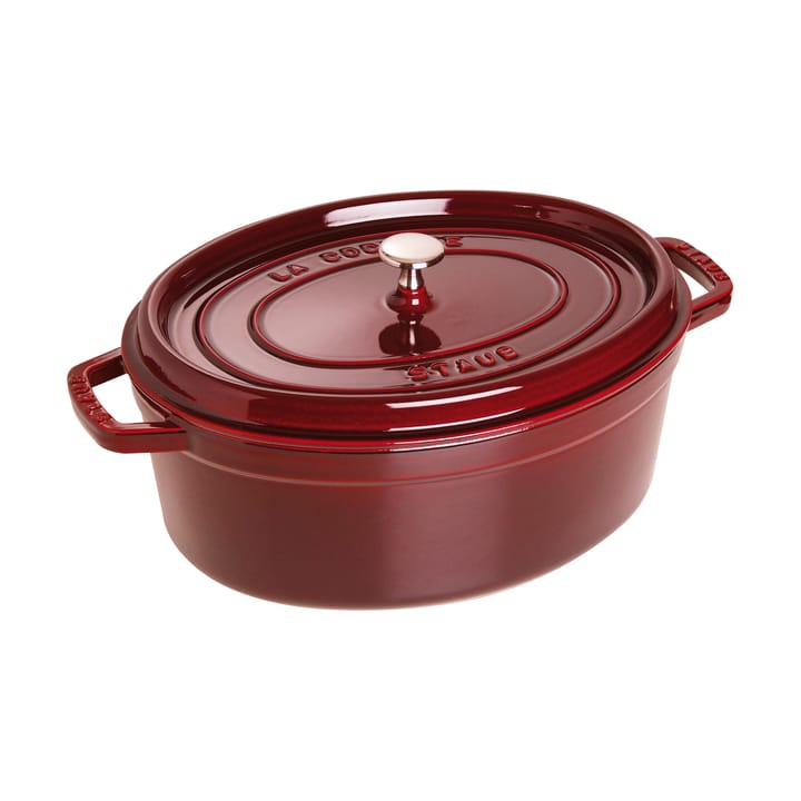 Cacerola de hierro fundido Staub La Cocotte oval 6,7 L - Rojo granadina - STAUB