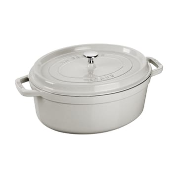 Cacerola de hierro fundido Staub La Cocotte oval 6,7 L - White truffle - STAUB