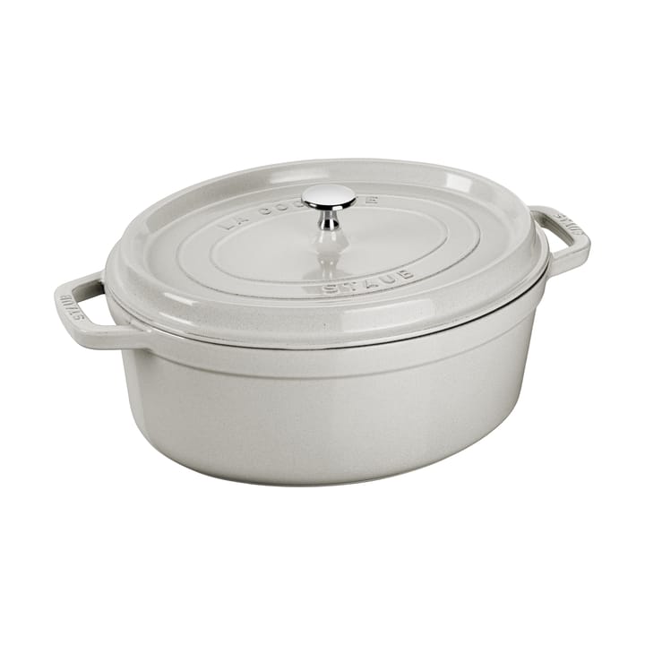 Cacerola de hierro fundido Staub La Cocotte oval 6,7 L - White truffle - STAUB