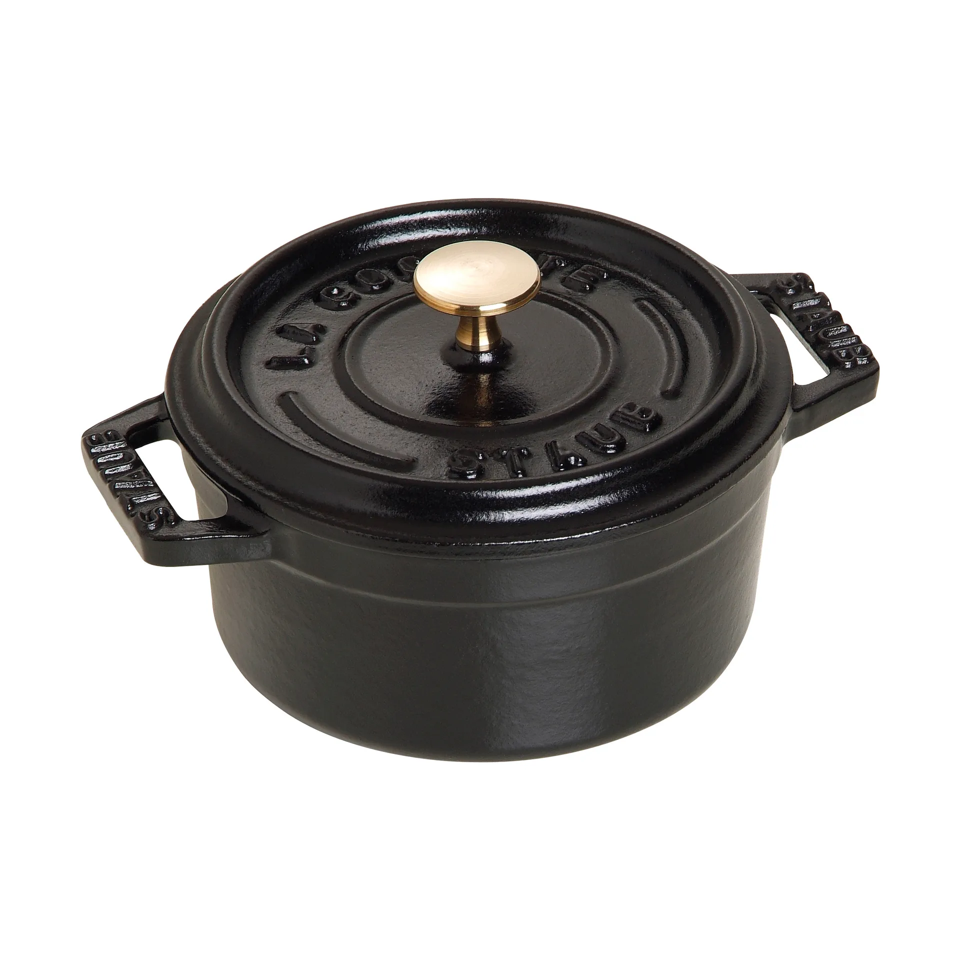 Cacerola de hierro fundido Staub La Cocotte redonda 0,25 L, Negro STAUB