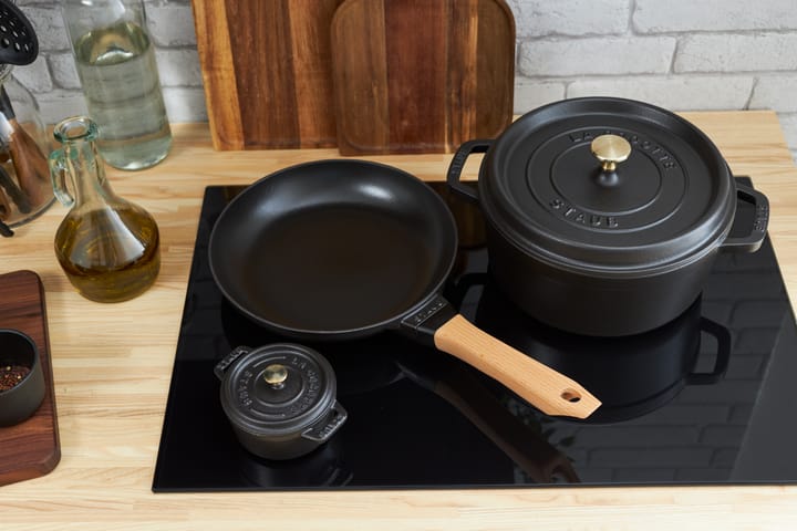 Cacerola de hierro fundido Staub La Cocotte redonda 0,25 L, Negro STAUB