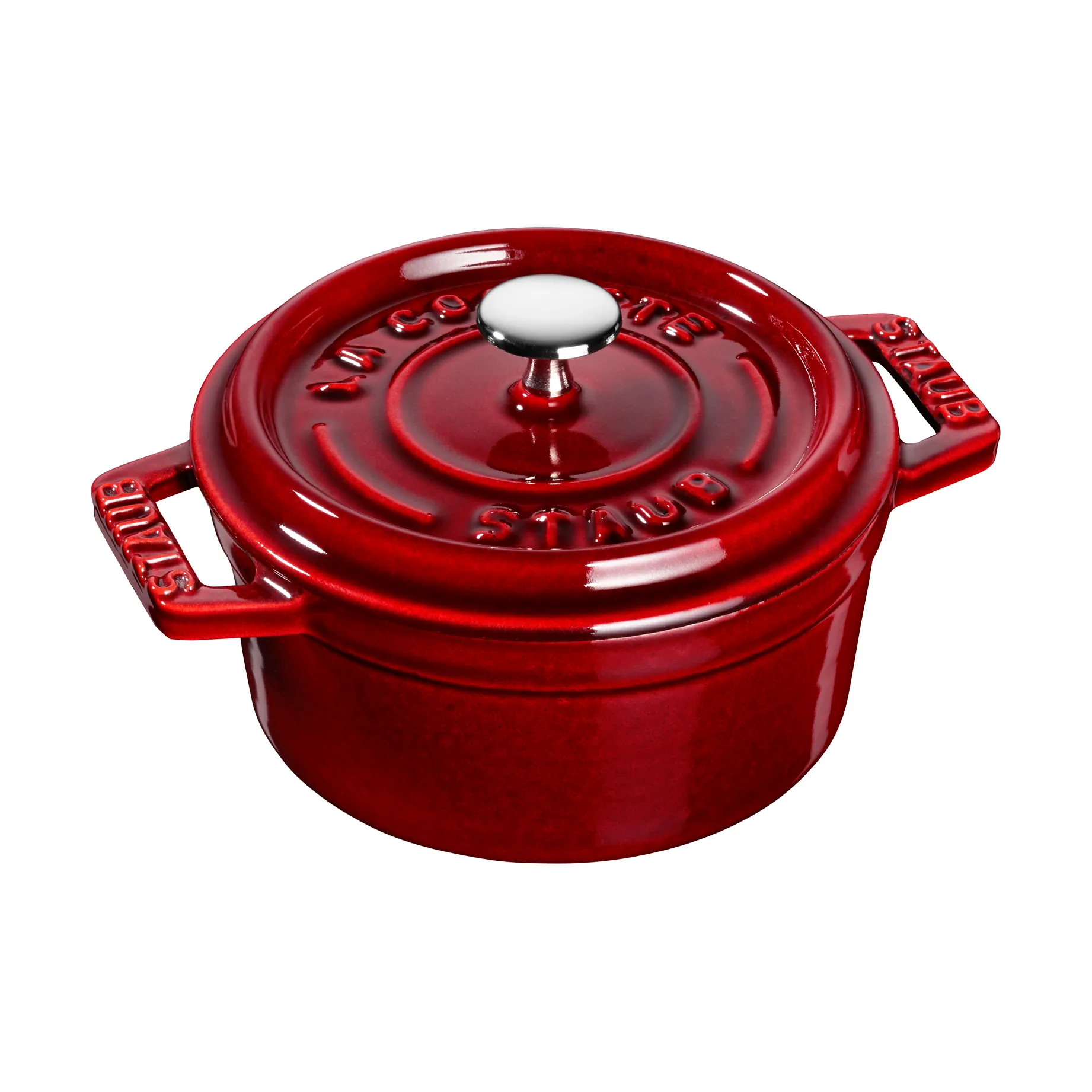 Cacerola de hierro fundido Staub La Cocotte redonda 0,25 L, Rojo granadina STAUB