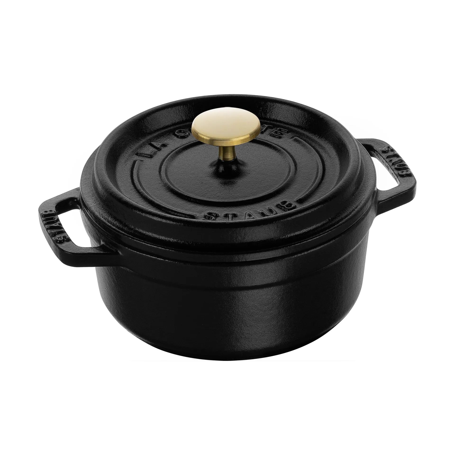 Cacerola de hierro fundido Staub La Cocotte redonda 0,4 L, Negro STAUB