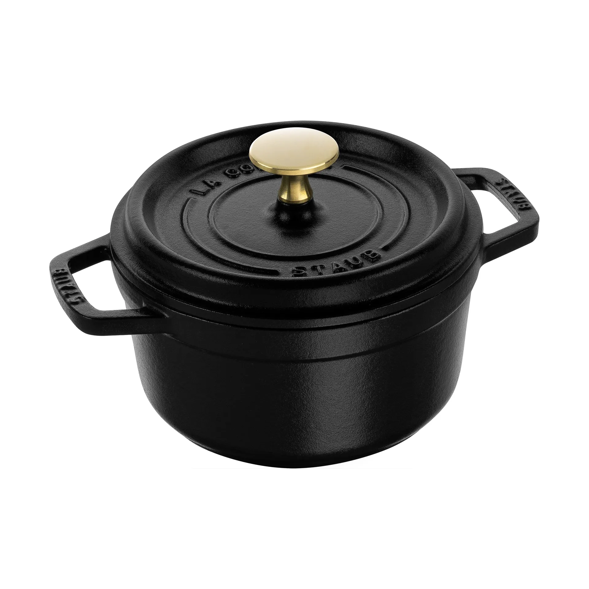 Cacerola de hierro fundido Staub La Cocotte redonda 1,2 L, Negro STAUB