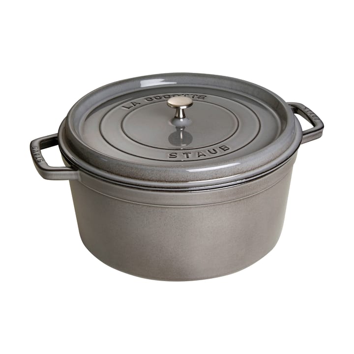 Cacerola de hierro fundido Staub La Cocotte redonda 12,6 L - Gris grafito - STAUB
