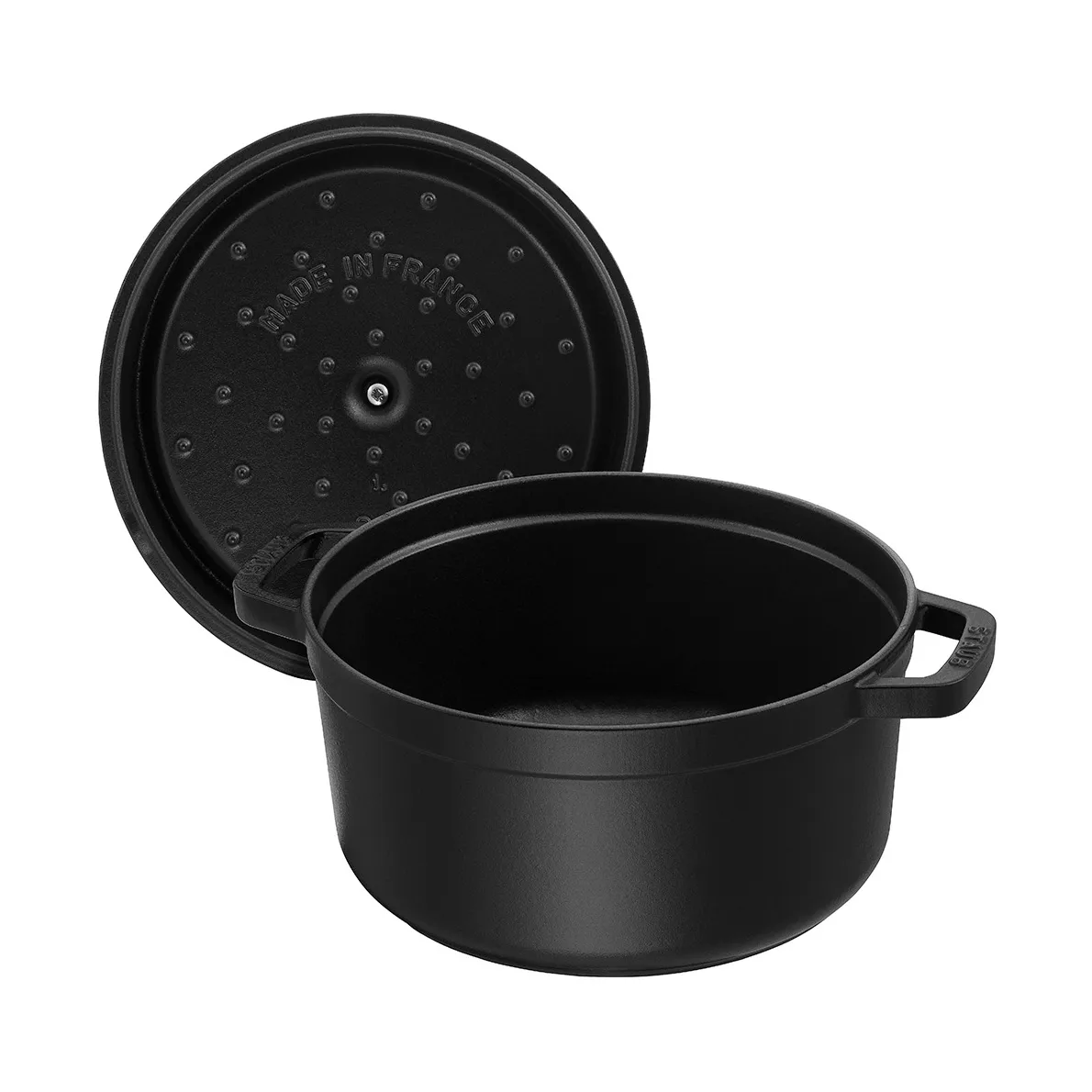 Cacerola de hierro fundido Staub La Cocotte redonda 1,7 L, Negro STAUB