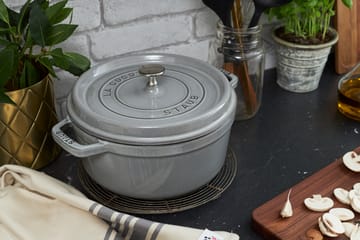 Cacerola de hierro fundido Staub La Cocotte redonda 2.2 L - Gris grafito - STAUB