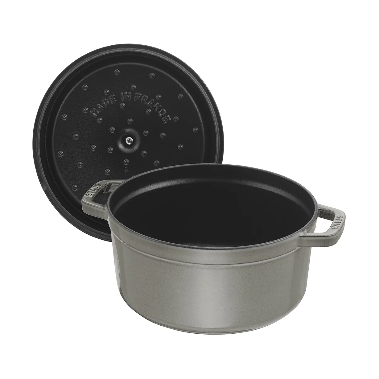 Cacerola de hierro fundido Staub La Cocotte redonda 2,5 L, Gris grafito STAUB