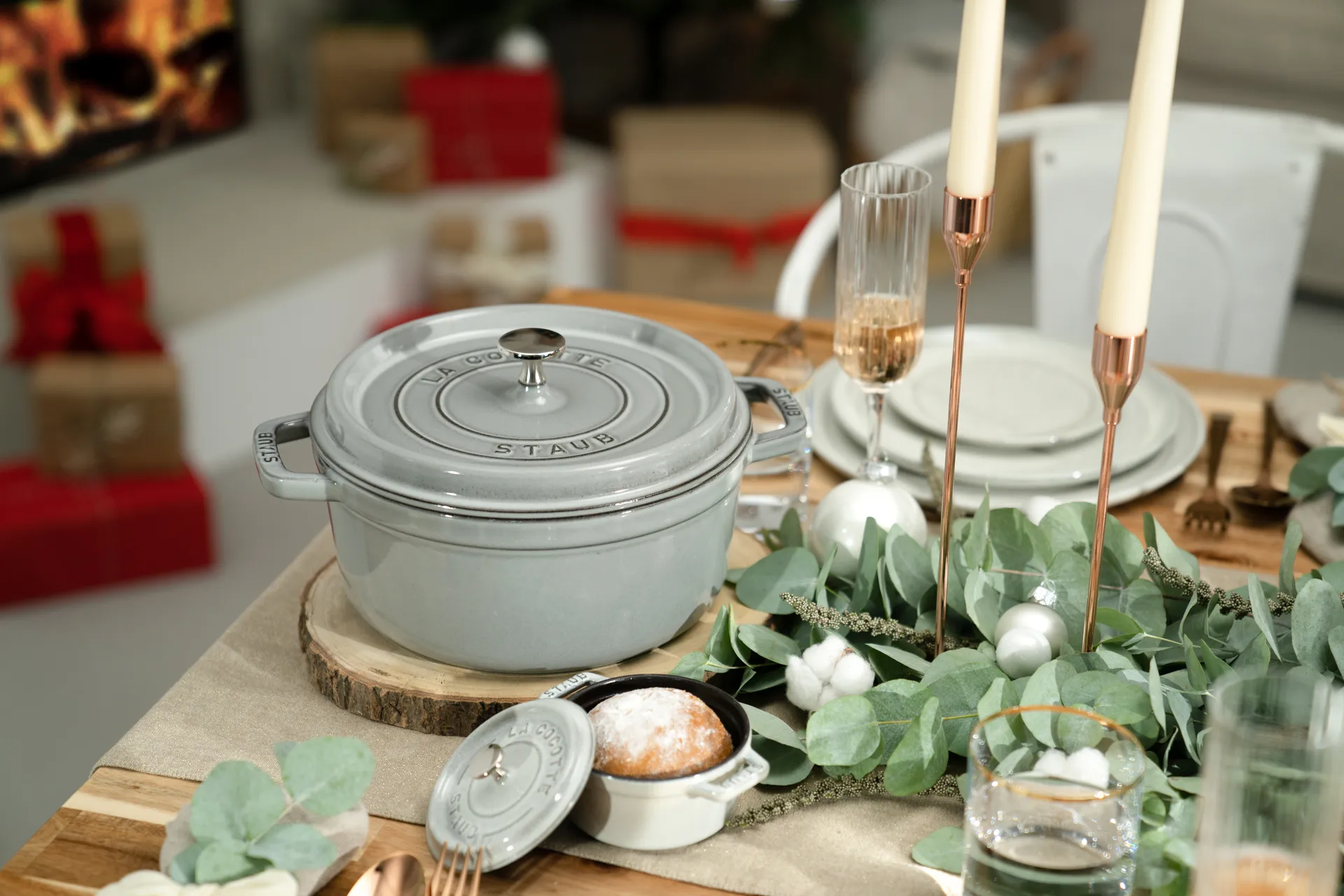 Cacerola de hierro fundido Staub La Cocotte redonda 2,5 L, Gris grafito STAUB