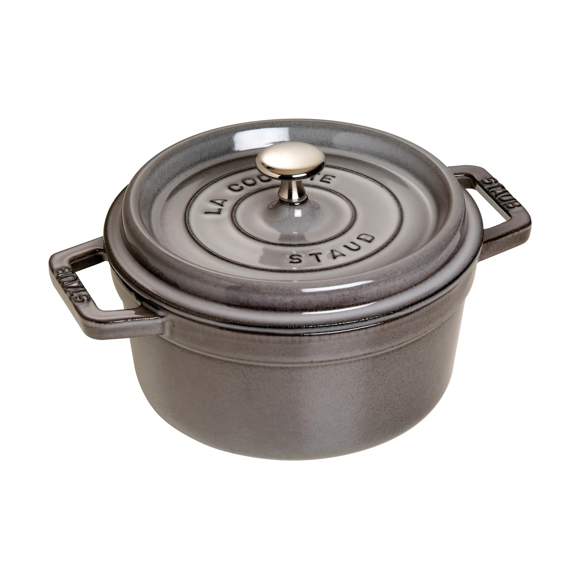 Cacerola de hierro fundido Staub La Cocotte redonda 2,6 L, Gris grafito STAUB