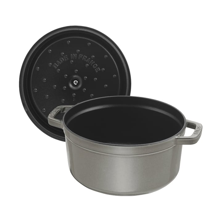 Cacerola de hierro fundido Staub La Cocotte redonda 2,6 L, Gris grafito STAUB