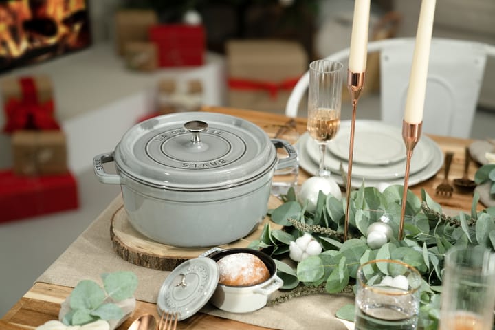 Cacerola de hierro fundido Staub La Cocotte redonda 2,6 L, Gris grafito STAUB
